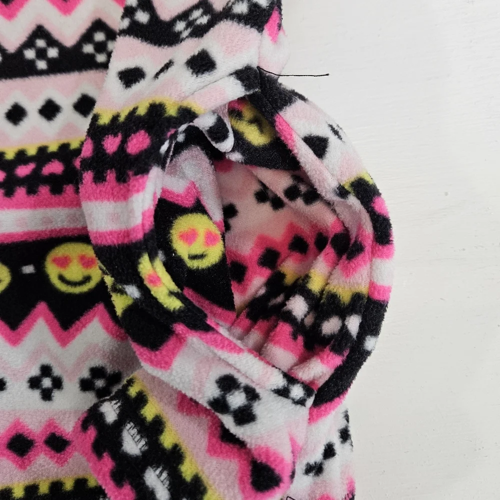 The Children's Place emoji quarter zip fleece top girls size large 10/12
